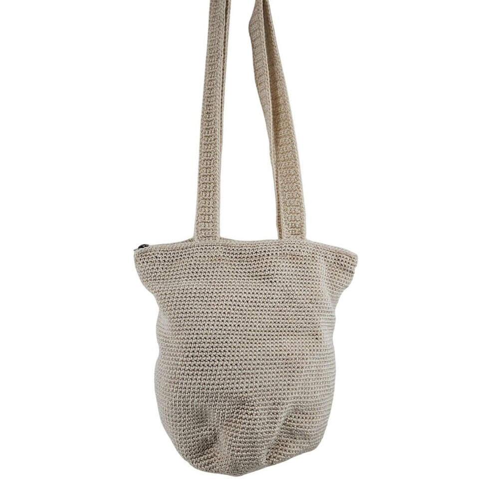 The Sak Should Bag Womens Crochet Beige Zipper Closure Inner Outer Pockets